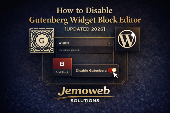How to Disable the Gutenberg Widget Block Editor in WordPress (Updated 2026)