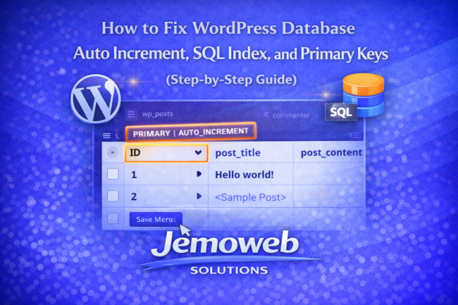 How to Fix WordPress Database Auto Increment, SQL Index, and Primary Keys (Step-by-Step Guide)